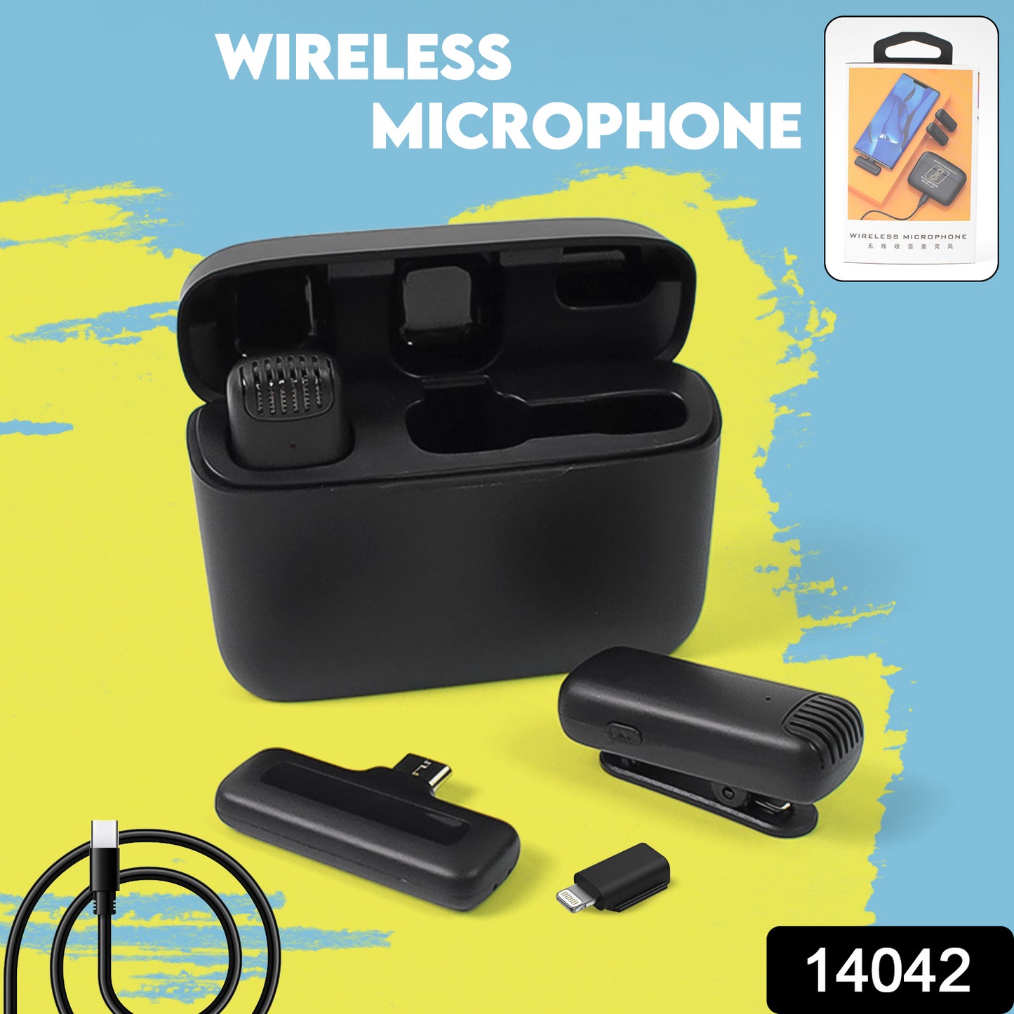 Wireless Microphones Collar Mic For All Smart Phone Type-c (1 Set)
