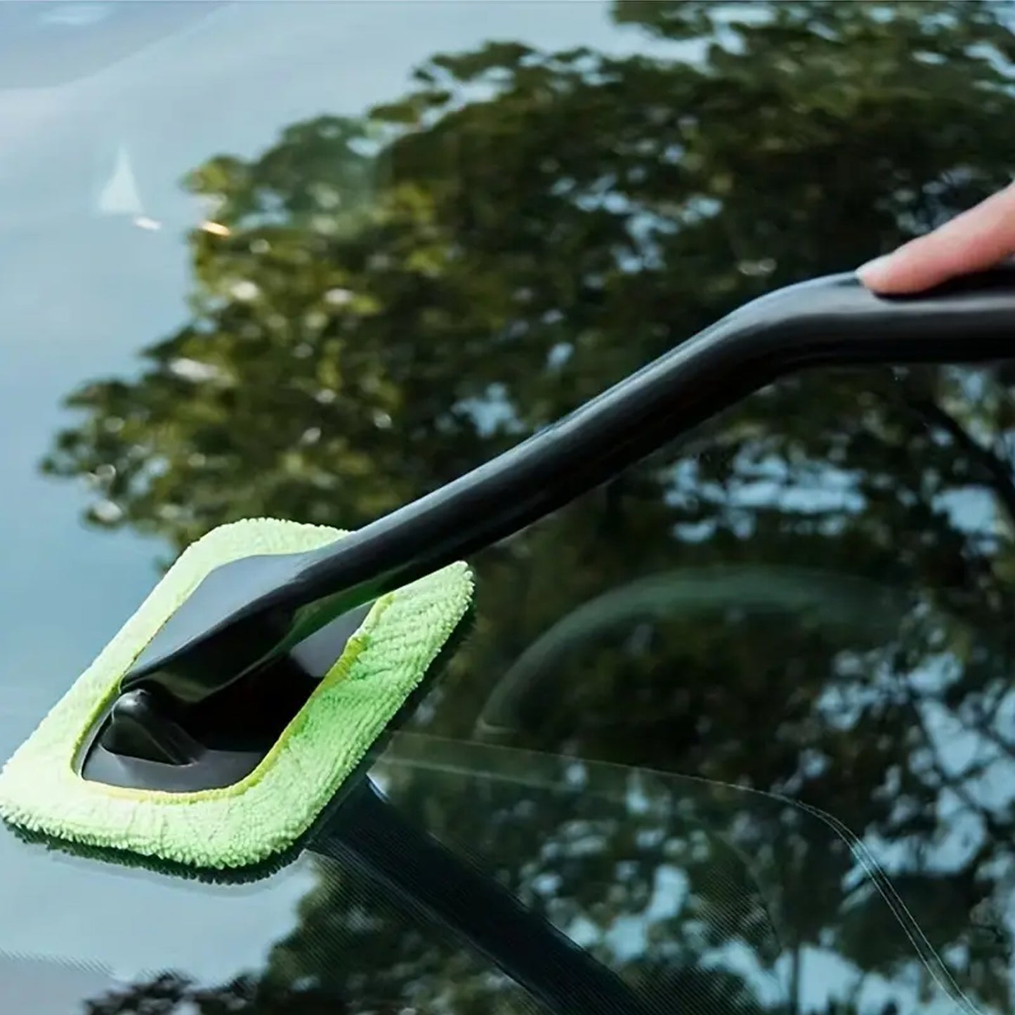 Windshield Clean Car Glass Cleaner Wiper With Microfiber Cloth (1 Pc 38 Cm Long)